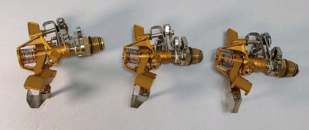 Chengu Heavy Duty 1/2" Brass Impact Sprinkler Head 3 Pack